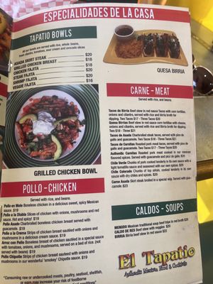Menu photo 1 El Tapatio in Medford Medford, OR
