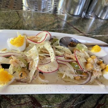 Bravas Bar de Tapas - Tuna Belly Salad , Green Olives , Egg , Shaved Celery - Spanish Near Me - Healdsburg, California Bravas Bar de Tapas - Tuna Belly Salad , Green Olives , Egg , Shaved Celery - Spanish Near Me - Healdsburg, California
