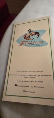 Menu photo 7 Franciscan Crab Restaurant San Francisco, CA Menu photo 7 Franciscan Crab Restaurant San Francisco, CA