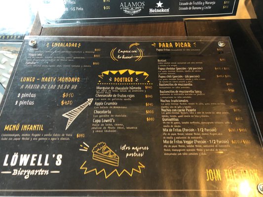 Menu photo 1 Lowell's Buenos Aires, C