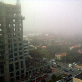 396 Alhambra - Foggy day during the build - Shared Office Spaces Near Me - Coral Gables, Florida