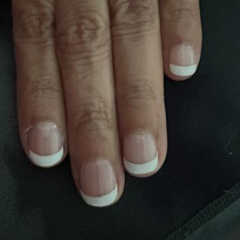 Pretty Nails - Curved white tips that I voiced concerns about - Nail Salons Near Me - Fremont, California Pretty Nails - Curved white tips that I voiced concerns about - Nail Salons Near Me - Fremont, California