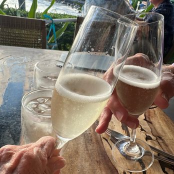 The Beach House - Champagne for our anniversary! - Asian Fusion Near Me - Koloa, Hawaii