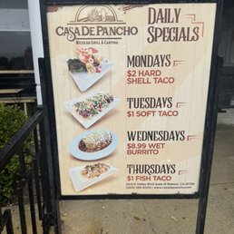 Weekday Specials