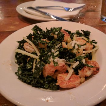The Eagle Mass Ave - Kale (half) Salad with Blackened Shrimp. $5 stand alone ; $10 with the shrimp. Worth the $10. - American Near Me - Indianapolis, Indiana The Eagle Mass Ave - Kale (half) Salad with Blackened Shrimp. $5 stand alone ; $10 with the shrimp. Worth the $10. - American Near Me - Indianapolis, Indiana