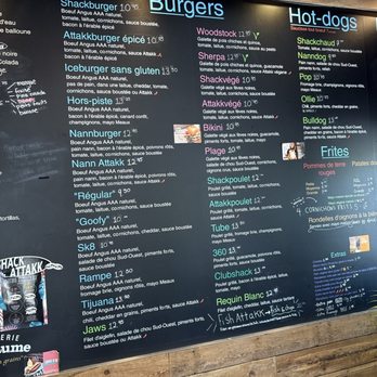 Shack Attakk - Menu in wall at entrance - Burgers Near Me - Mont-Saint-Hilaire, Quebec Shack Attakk - Menu in wall at entrance - Burgers Near Me - Mont-Saint-Hilaire, Quebec
