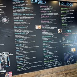 Shack Attakk - Menu in wall at entrance