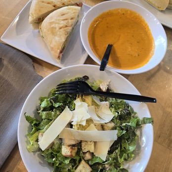 Café Zupas - Turkey Bacon Avocado sandwich on white bread, Avocado Caesar Salad, Tomato Basil soup,... - Salad Near Me - Gilbert, Arizona Café Zupas - Turkey Bacon Avocado sandwich on white bread, Avocado Caesar Salad, Tomato Basil soup,... - Salad Near Me - Gilbert, Arizona