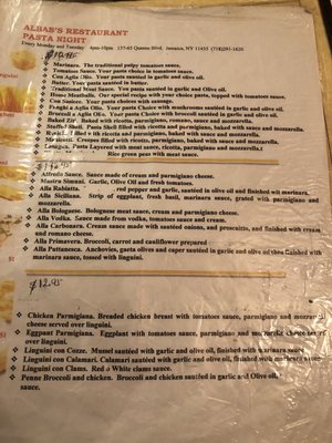 Menu photo 4 Alba's Pizzeria & Restaurant Jamaica, NY