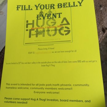 Hug A Thug Program - Very first fill your belly event - Community Service/Non-Profit Near Me - Phoenix, Arizona Hug A Thug Program - Very first fill your belly event - Community Service/Non-Profit Near Me - Phoenix, Arizona