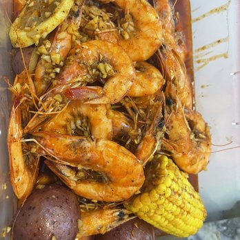 Cap't Loui - Cajun shrimp with corn and potatoes - Seafood Near Me - Cupertino, California Cap't Loui - Cajun shrimp with corn and potatoes - Seafood Near Me - Cupertino, California