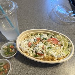 The Bowl- no meat and a small cherry limeade