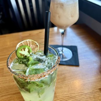 Clearwater Restaurant - Basil and jalapeño margarita & Rico Guave - New American Near Me - Newport, Oregon