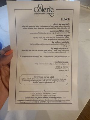 Menu photo 3 Coterie Cafe + Kitchen Wilmington, DE Menu photo 3 Coterie Cafe + Kitchen Wilmington, DE