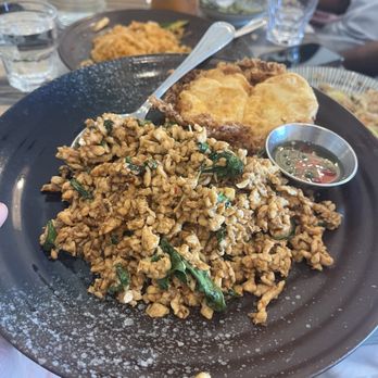 Rice Barn - Ground chicken basil stir fried egg - Thai Near Me - Fresno, California Rice Barn - Ground chicken basil stir fried egg - Thai Near Me - Fresno, California
