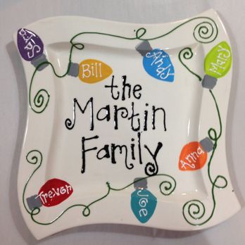 Polka Dot Pottery - Create a special christmas platter for your family! - Paint-Your-Own Pottery Near Me - Spokane, Washington