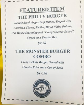 Menu photo 6 Crotty’s Cheesesteaks New Rochelle, NY