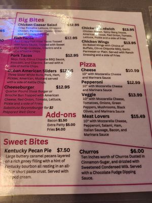 Menu photo 3 W XYZ Bar Orlando, FL
