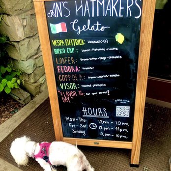 An's Hatmakers - 07/20/25 Gelato Flavors named after hat styles. I got the Fedora and Basco Cap - Gelato Near Me - Del Mar, California An's Hatmakers - 07/20/25 Gelato Flavors named after hat styles. I got the Fedora and Basco Cap - Gelato Near Me - Del Mar, California