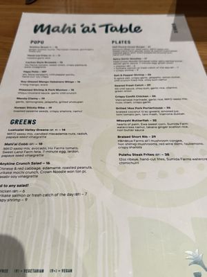Menu photo 1 Mahi’ai Table Kapolei, HI