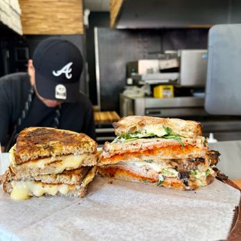 Retro Pizza - Hot sandwich: turkey club and grilled cheese - Pizza Near Me - Chicago, Illinois Retro Pizza - Hot sandwich: turkey club and grilled cheese - Pizza Near Me - Chicago, Illinois