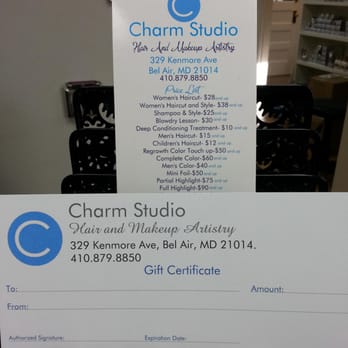 Charm Studio - We are happy to offer gift certificates! Give your friends and family the gift of beauty - Hair Stylists Near Me - Bel Air, Maryland Charm Studio - We are happy to offer gift certificates! Give your friends and family the gift of beauty - Hair Stylists Near Me - Bel Air, Maryland