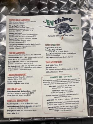 Menu photo 2 The EVthing Cuero, TX Menu photo 2 The EVthing Cuero, TX