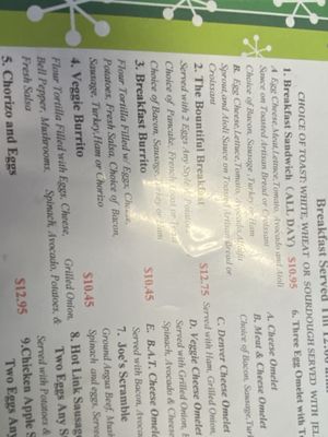 Menu photo 1 TJ Cafe San Francisco, CA