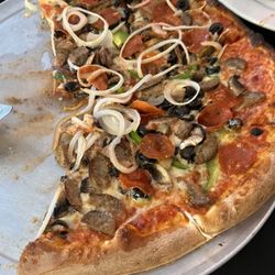 Burn Wood Fired Pizza - Large Supreme pizza
