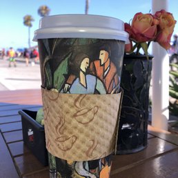 20oz Vanilla Sugar Free Latte with soy milk and ocean air! Blissful