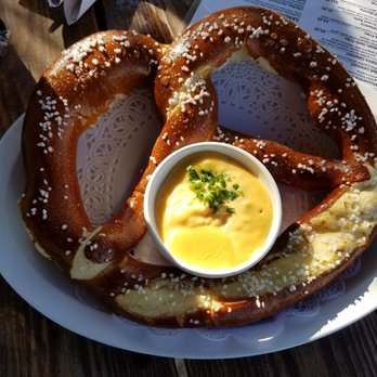 The Hoffmann - Large hot pretzel with beer cheese - German Near Me - Jensen Beach, Florida
