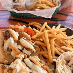 Gator Bites and shrimp po boy