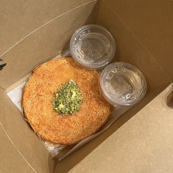 Filo Dessert - Knafeh!! The combination of textures and the crispiness are divine! - Desserts Near Me - Orange, California