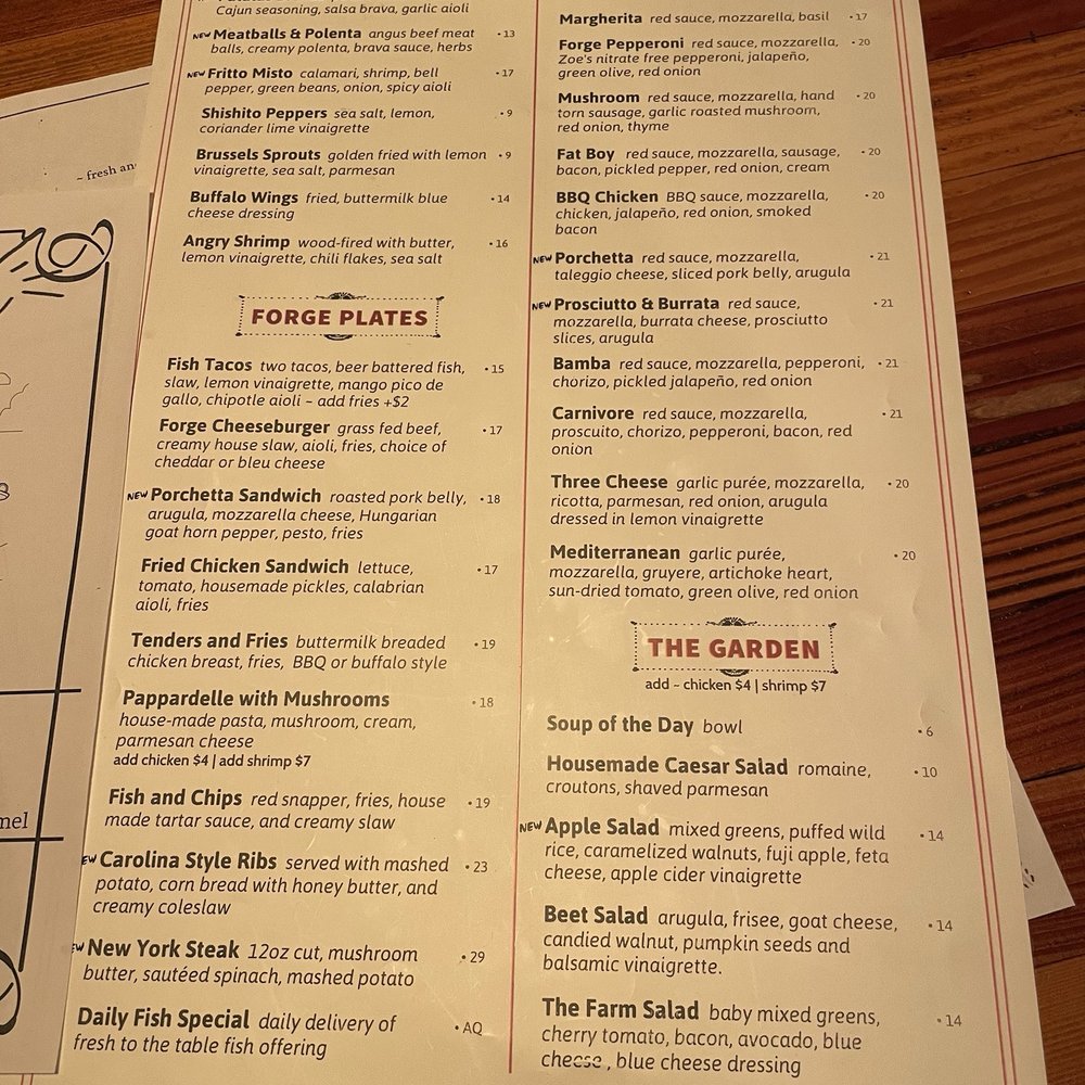 Forge Pizza - Menu - Pizza Near Me - Napa, California Forge Pizza - Menu - Pizza Near Me - Napa, California