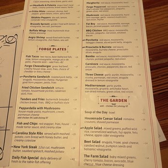 Forge Pizza - Menu - Pizza Near Me - Napa, California