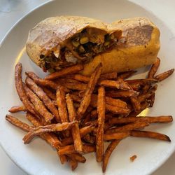 Dinerbar on Clifton - Santa Fe chicken wrap with sweet potato fries