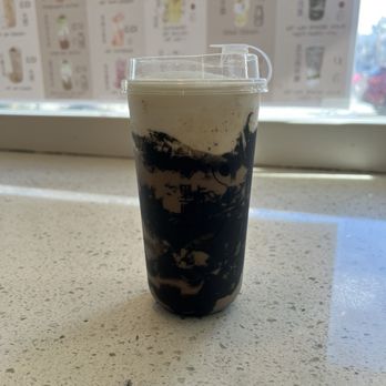 Dots Boba - Black Sesame Milk Tea with Cream Foam - Bubble Tea Near Me - San Francisco, California