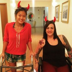 Monterey Palms Nursing Facility - My bestie visiting me (2014)