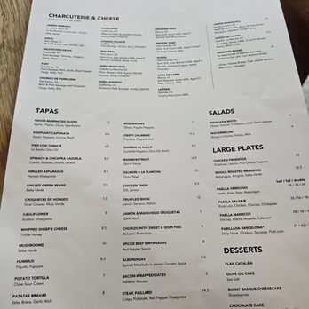 Barcelona Wine Bar Passyunk - Food menu - Tapas/Small Plates Near Me - Philadelphia, Pennsylvania