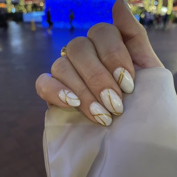 Holly and Hudson - Kelly hand painted and choose the perfect gold. - Nail Salons Near Me - Irvine, California Holly and Hudson - Kelly hand painted and choose the perfect gold. - Nail Salons Near Me - Irvine, California