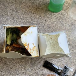 Hong Kong Express - Hunan Shrimp with white rice