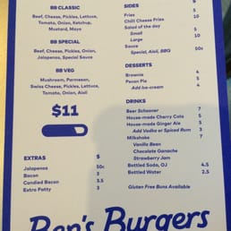 Lunch and dinner menu