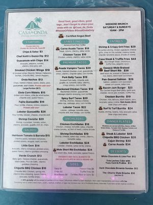 Menu photo 7 Casa De Onda Costa Mesa, CA