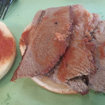 Cooper's Bar-B-Q & Grill - My Wife's Sliced Brisket Sandwich - - Barbeque Near Me - Junction, Texas Cooper's Bar-B-Q & Grill - My Wife's Sliced Brisket Sandwich - - Barbeque Near Me - Junction, Texas