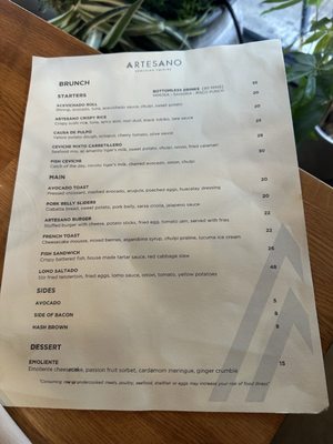 Menu photo 2 Artesano Peruvian Cuisine New York, NY Menu photo 2 Artesano Peruvian Cuisine New York, NY