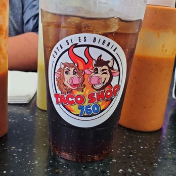 Taco Shop 760 - Cute cup of soda. - Tacos Near Me - Indio, California Taco Shop 760 - Cute cup of soda. - Tacos Near Me - Indio, California