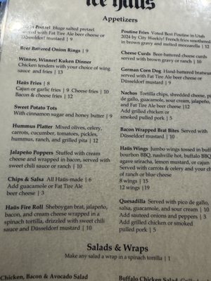 Menu photo 4 Ice Haus Salt Lake City, UT