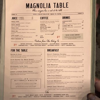 Magnolia Table - Menu - Breakfast & Brunch Near Me - Waco, Texas Magnolia Table - Menu - Breakfast & Brunch Near Me - Waco, Texas