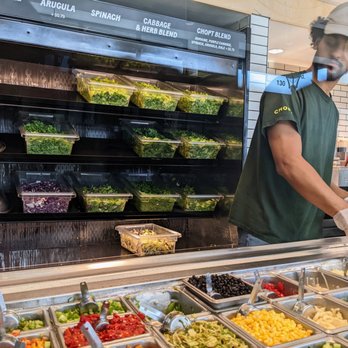 Chopt Creative Salad Co. - Inside. Salad bar. First step of the ordering process. Before chopping. - Salad Near Me - Chapel Hill, North Carolina