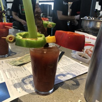 Eggstasy - The Bloody Mary is a meal in itself! The chocolate covered bacon is the cherry on top! - Breakfast & Brunch Near Me - Chandler, Arizona